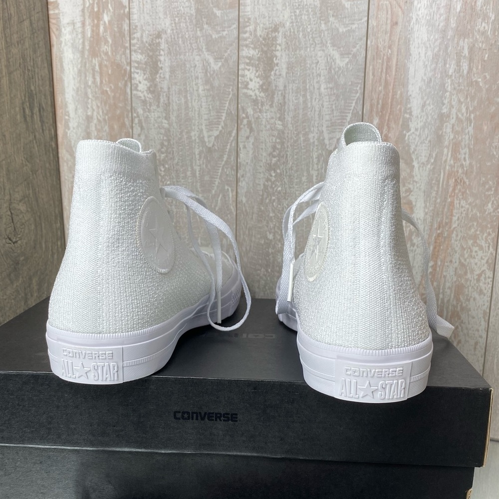 Converse Ctas 2 Flyknit White High Top AUTHENTIC - Picture 3 of 8